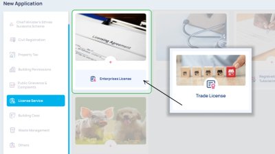 KSmart - Kerala govt. Trade License application or Enterprises License